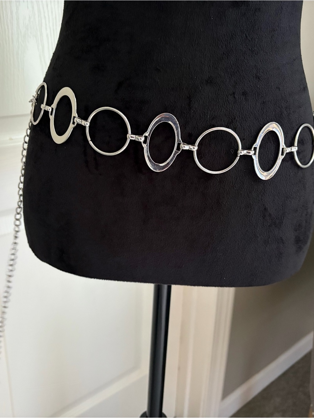 Silver Circle Link Waist Chain Belt - Women Accessories